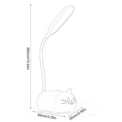 Adjustable Cat Night Light USB Rechargeable LED Desk Lamp