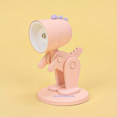 Adorable Mini Dinosaur Night Light with Magnetic Base, Rabbit Desktop Lamp