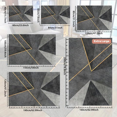 Modern Geometric Area Rug Non-slip Resistant Waterproof Carpet for Living Room