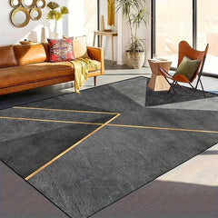 Modern Geometric Area Rug Non-slip Resistant Waterproof Carpet for Living Room