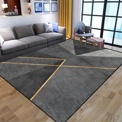 Modern Geometric Area Rug Non-slip Resistant Waterproof Carpet for Living Room