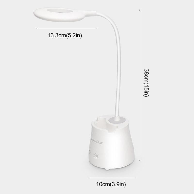 Student Desk Lamp with Pen Holder & Phone Holder