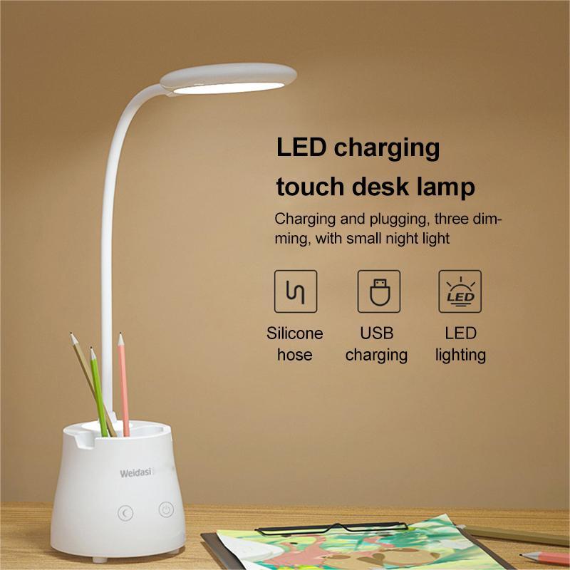 Student Desk Lamp with Pen Holder & Phone Holder