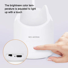 USB Touch Dimming Desk Lamp LED Reading Light Pen Holder Table L