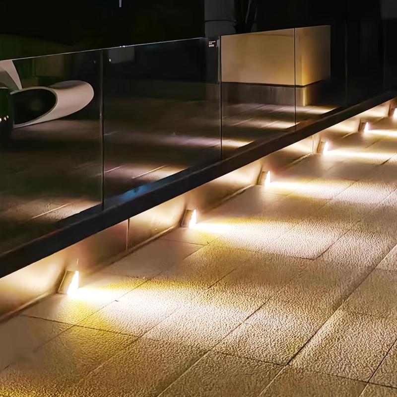 1pc Solar Step Light 800MAH Bright Outdoor Landscape Light