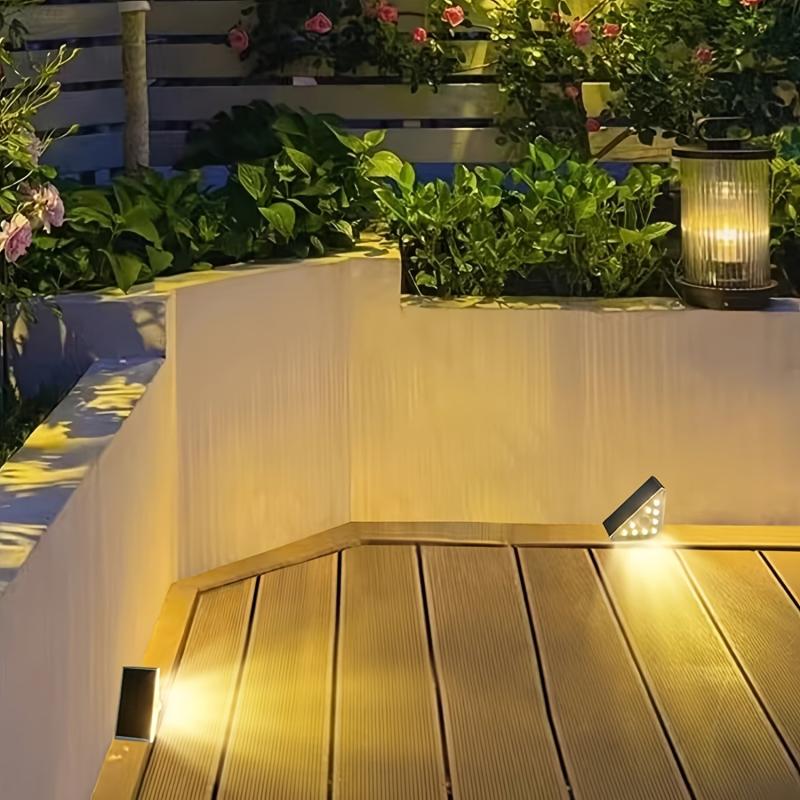 1pc Solar Step Light 800MAH Bright Outdoor Landscape Light