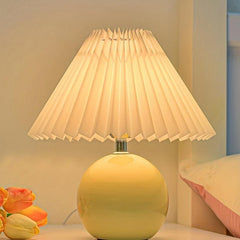Nordic Solid Wood Desk Lamp Bedroom Bedside Lamp Girl Folk Dorm Decoration
