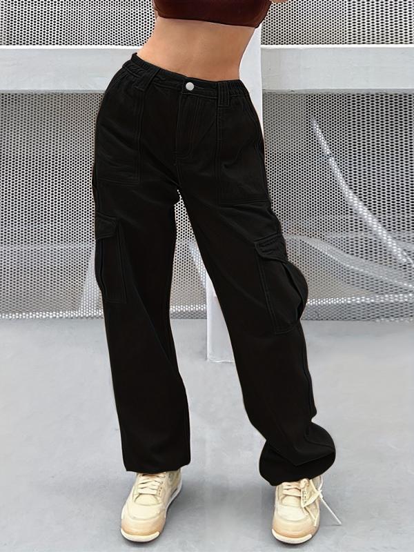 Y2K Cargo Pants Women's Straight Jeans Loose Fit
