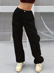 Y2K Cargo Pants Women's Straight Jeans Loose Fit