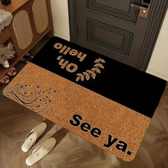 English Welcome Home Mat For Door and Bath Decor