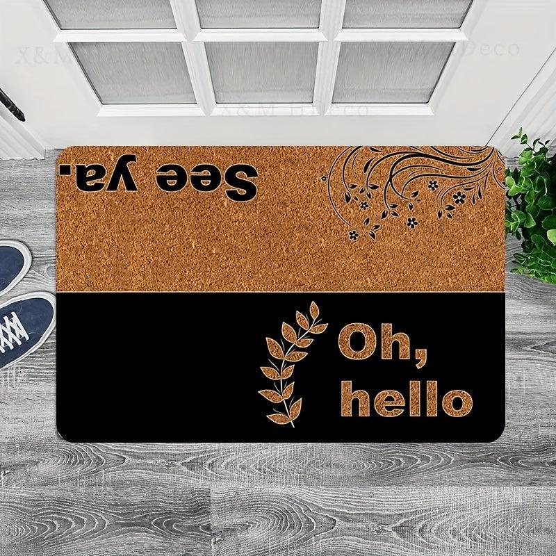 English Welcome Home Mat For Door and Bath Decor