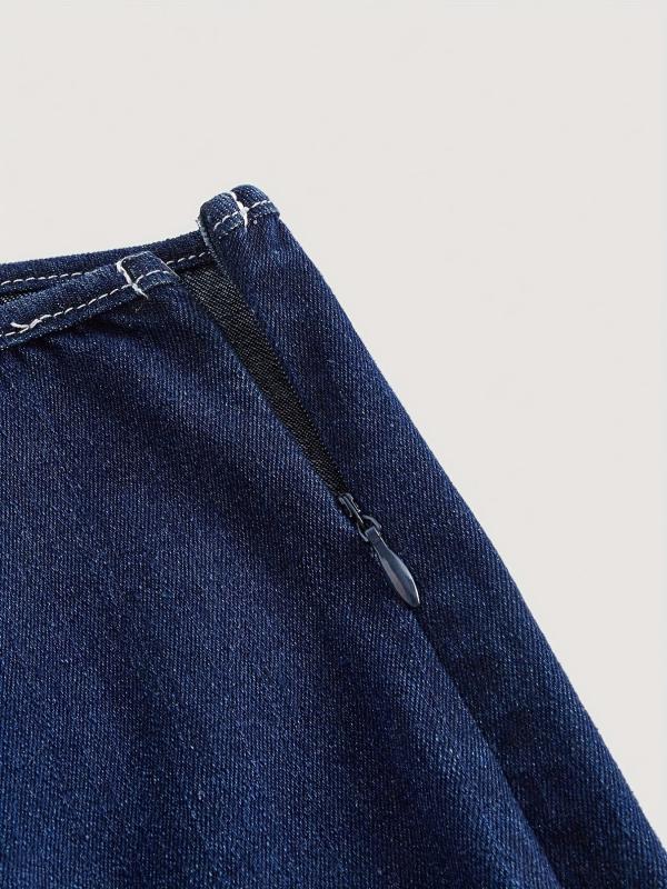 Lace Up Flare Jeans Mid Stretch Slim Fit Casual Bell Bottom Jeans