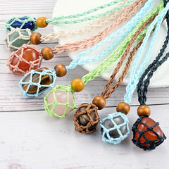 Vintage Crystal Stone Pendant Necklace