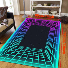 3D Optical Illusion Anti Slip Area Rug for Home Decor