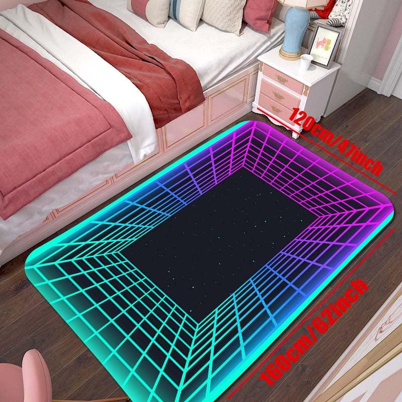 3D Optical Illusion Anti Slip Area Rug for Home Decor