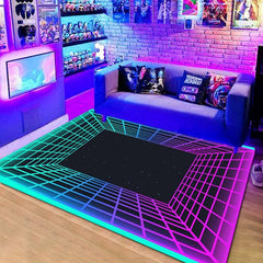 3D Optical Illusion Anti Slip Area Rug for Home Decor