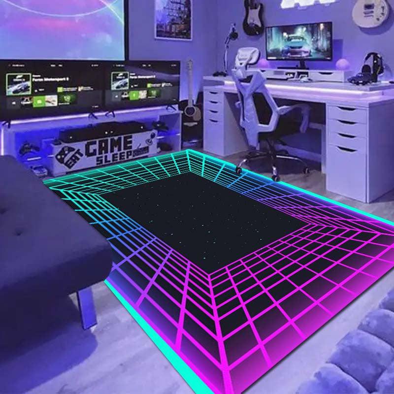 3D Optical Illusion Anti Slip Area Rug for Home Decor