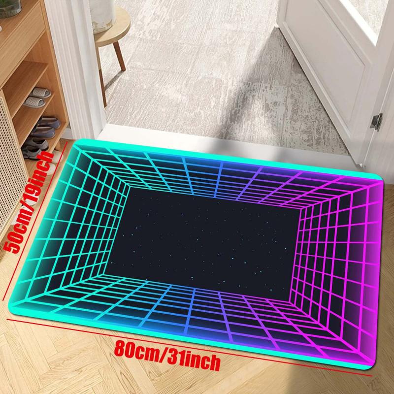 3D Optical Illusion Anti Slip Area Rug for Home Decor