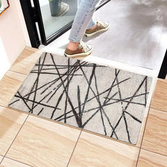 Soft Modern Geometric Stripe Area Rug Non Slip Cashmere Rug