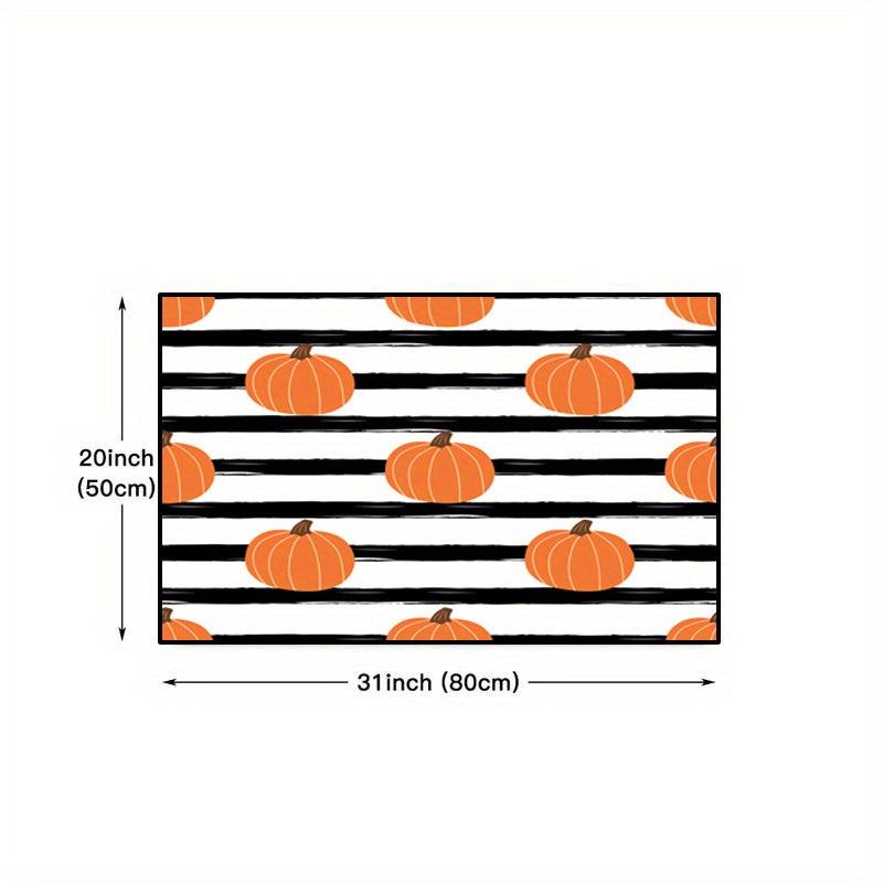Halloween Kitchen Rug Anti Fatigue Non-slip Mat Pumpkin Decor