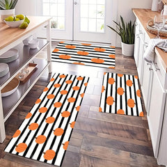 Halloween Kitchen Rug Anti Fatigue Non-slip Mat Pumpkin Decor