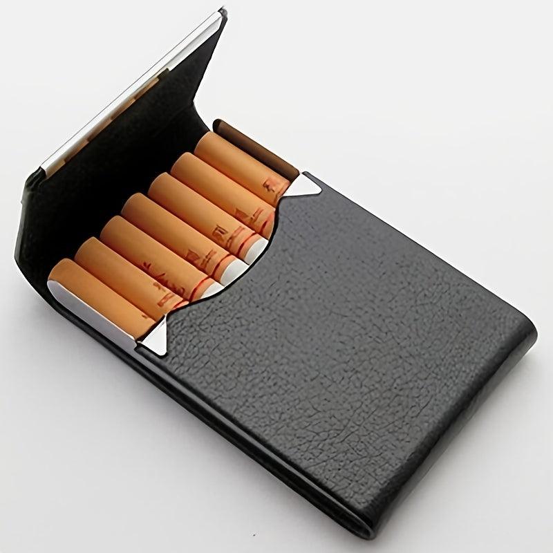 Multifunction PU Leather Cigarette Case Storage Box For Men