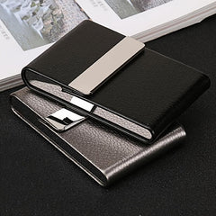 Multifunction PU Leather Cigarette Case Storage Box For Men