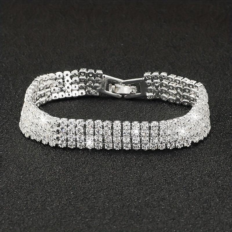 Rhinestone Claw Chain Bracelet Copper Date Jewelry Gift