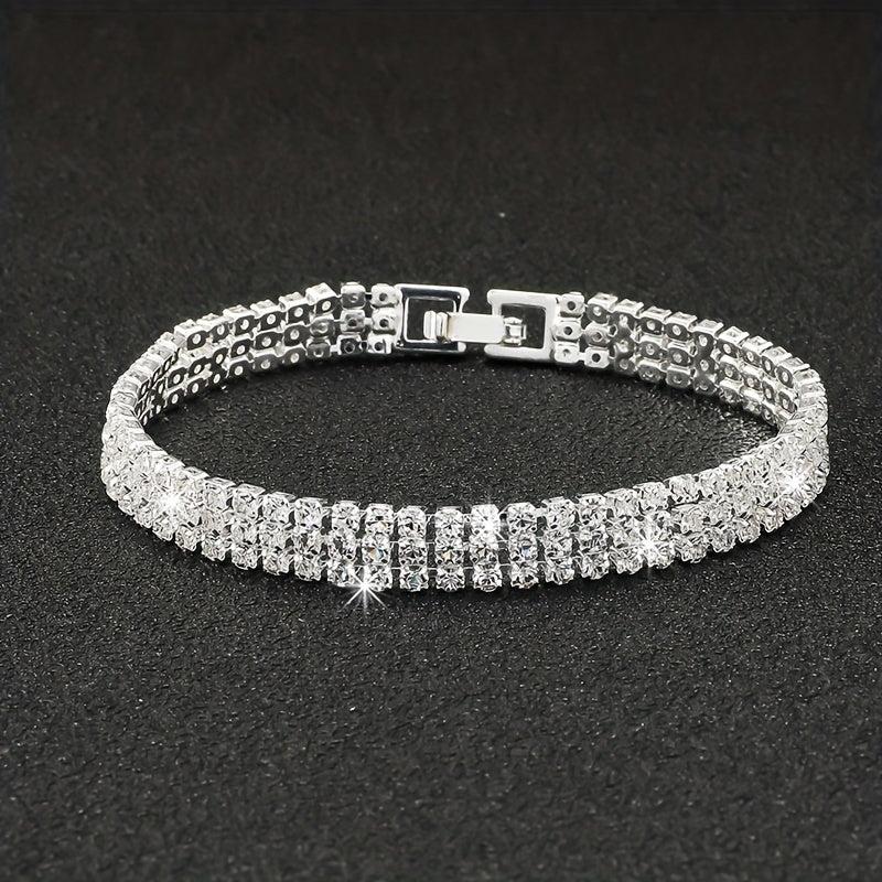 Rhinestone Claw Chain Bracelet Copper Date Jewelry Gift