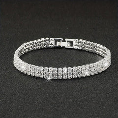 Rhinestone Claw Chain Bracelet Copper Date Jewelry Gift