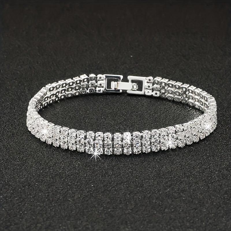 Rhinestone Claw Chain Bracelet Copper Date Jewelry Gift