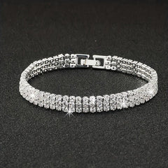 Rhinestone Claw Chain Bracelet Copper Date Jewelry Gift