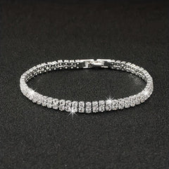 Rhinestone Claw Chain Bracelet Copper Date Jewelry Gift