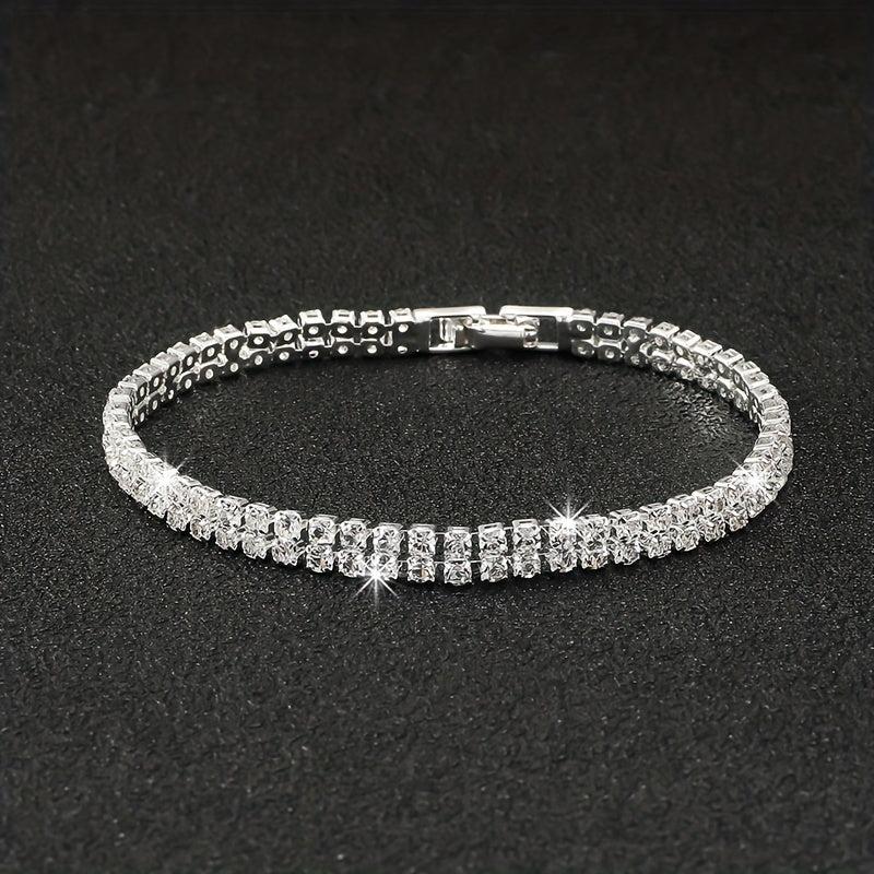 Rhinestone Claw Chain Bracelet Copper Date Jewelry Gift