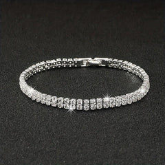 Rhinestone Claw Chain Bracelet Copper Date Jewelry Gift