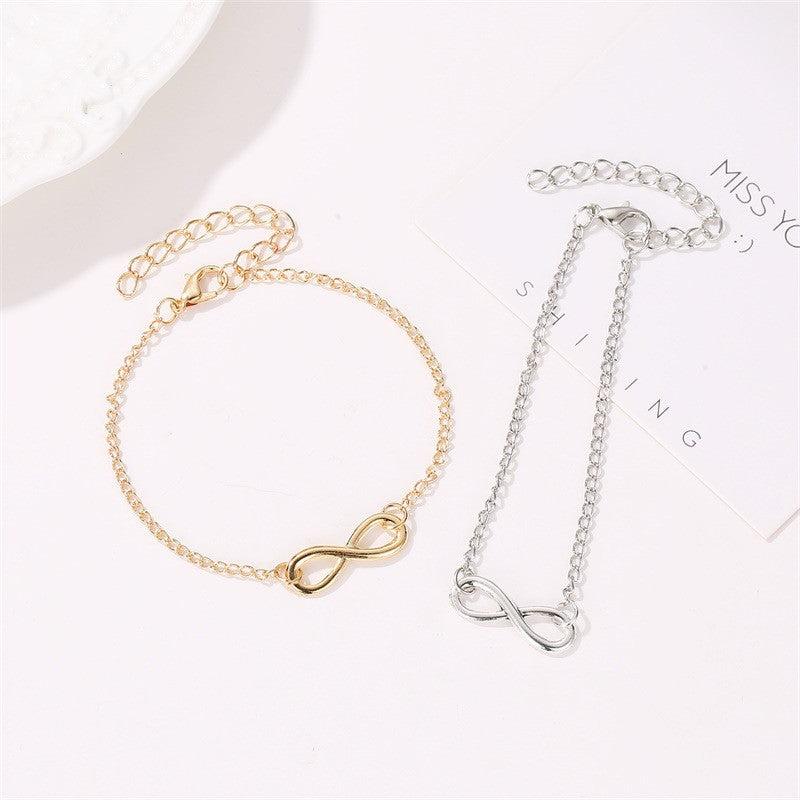 Infinity Symbol Bracelet Women's Jewelry Alloy Hand Decoration