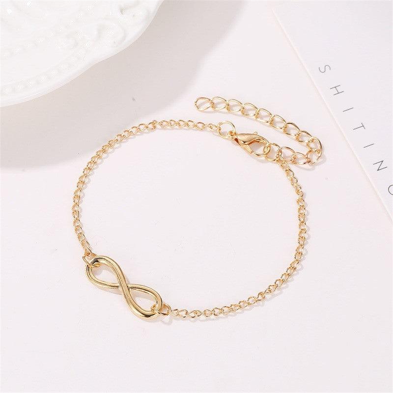 Infinity Symbol Bracelet Women's Jewelry Alloy Hand Decoration