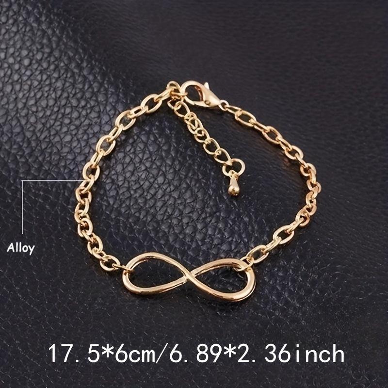 Infinity Symbol Bracelet Women's Jewelry Alloy Hand Decoration