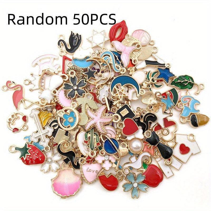 Assorted Enamel Necklace Bracelet Charms Pendants for DIY Jewelry Making