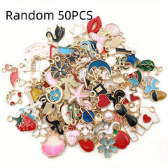 Assorted Enamel Necklace Bracelet Charms Pendants for DIY Jewelry Making
