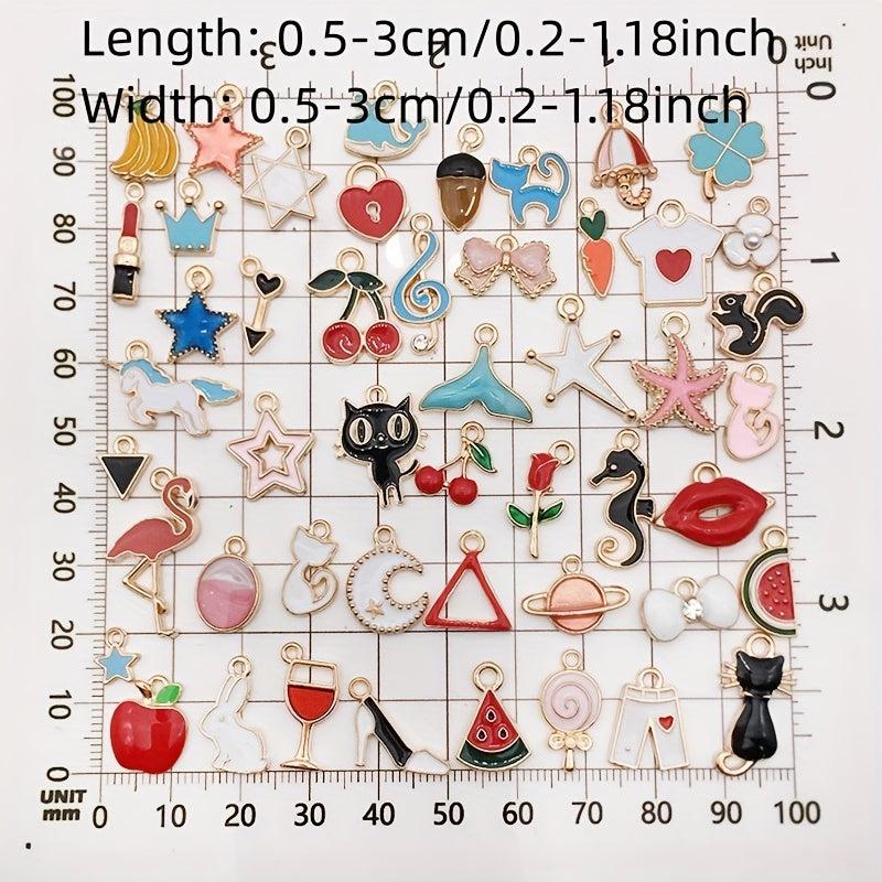 Assorted Enamel Necklace Bracelet Charms Pendants for DIY Jewelry Making