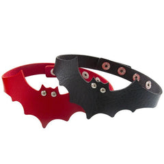 Gothic Punk Halloween Bat PU Leather Choker