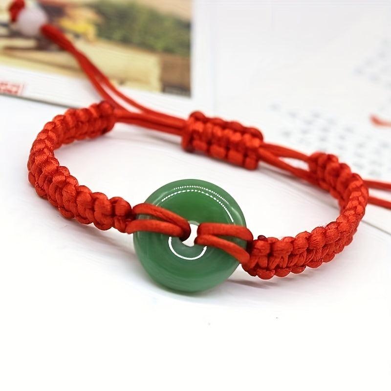 Jade Braided Bracelet Red Hand Rope Hand Jewelry Accessory