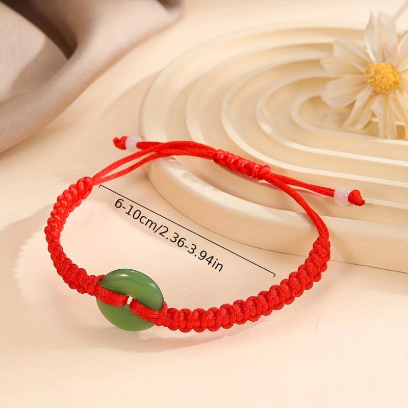 Jade Braided Bracelet Red Hand Rope Hand Jewelry Accessory