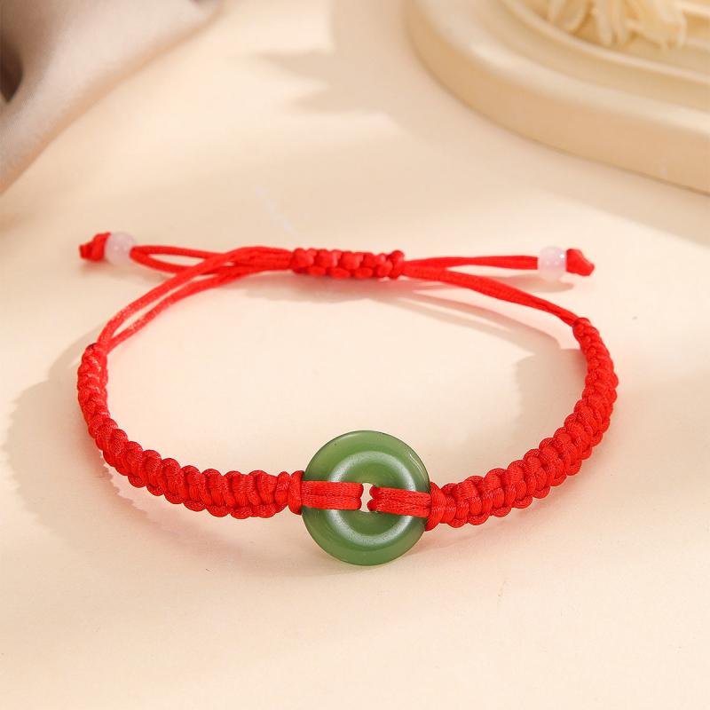 Jade Braided Bracelet Red Hand Rope Hand Jewelry Accessory