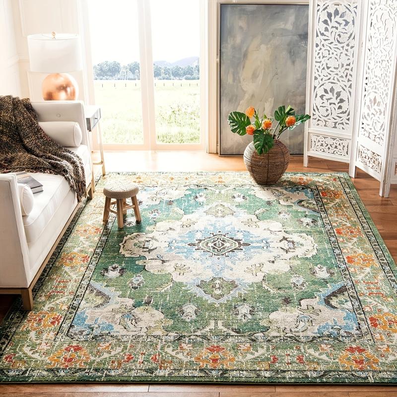 Vintage Bohemian Sponge Floor Mat Kitchen Rug Absorbent Bath Mat