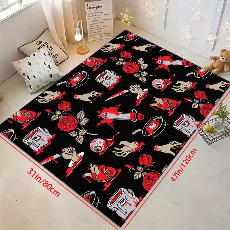 Waterproof Halloween Print Rug Indoor/Outdoor 47x62in