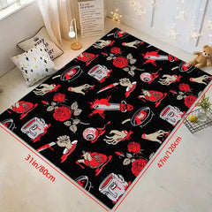 Waterproof Halloween Print Rug Indoor/Outdoor 47x62in