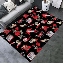 Waterproof Halloween Print Rug Indoor/Outdoor 47x62in