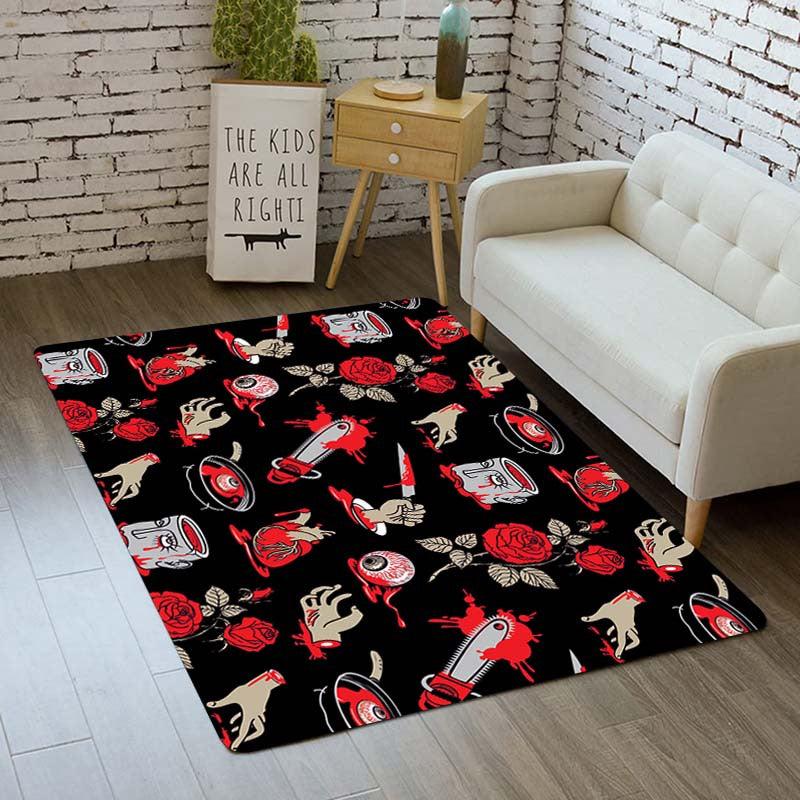 Waterproof Halloween Print Rug Indoor/Outdoor 47x62in